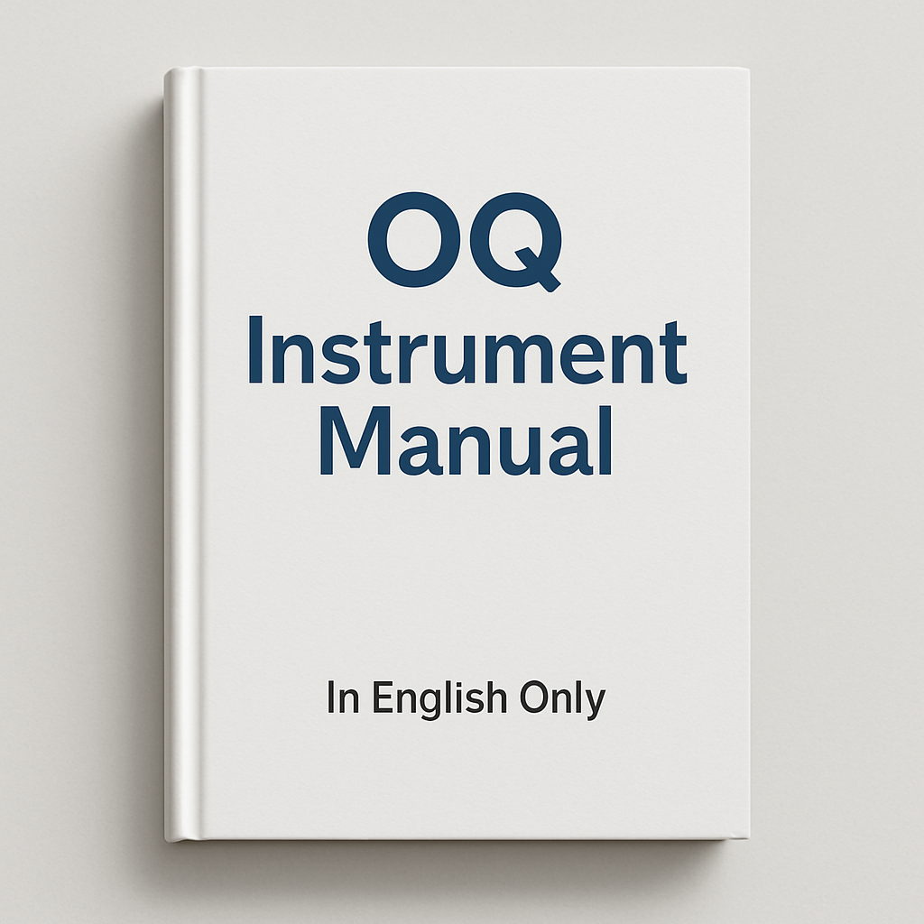 OQ Instrument Manuals - ENGLISH ONLY