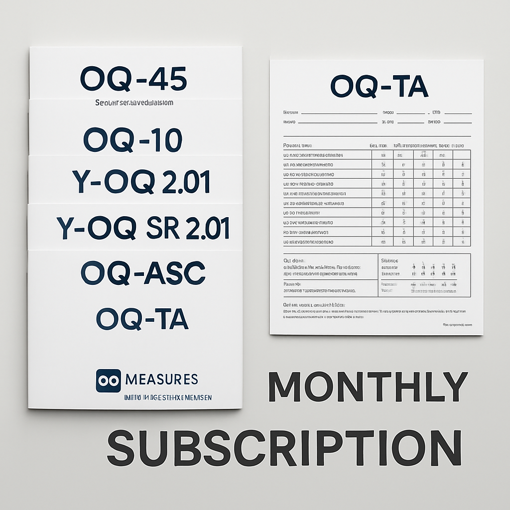 Brazilian Portuguese - OQ Measures Instrument Package MONTHLY SUBSCRIPTION